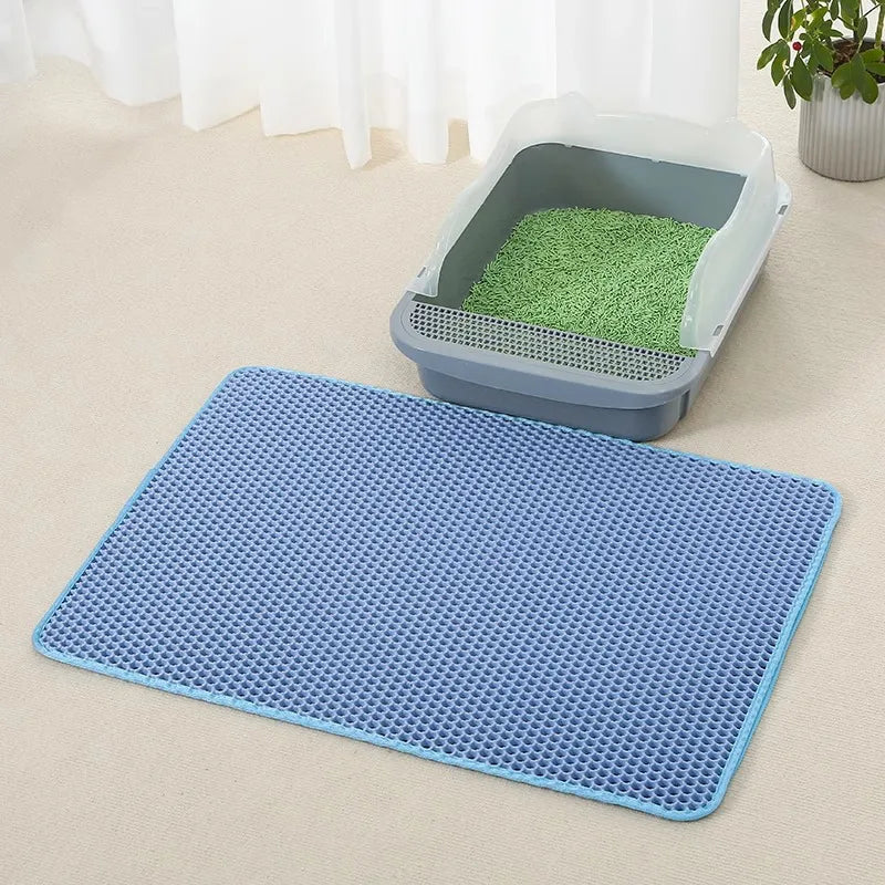 Non-Slip Litter Trapping Mat for Cats - Waterproof & Easy Clean