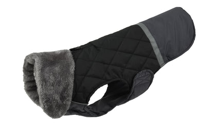 Waterproof Reversible Dog Winter Coat - Plush Fleece & Warm Turtleneck