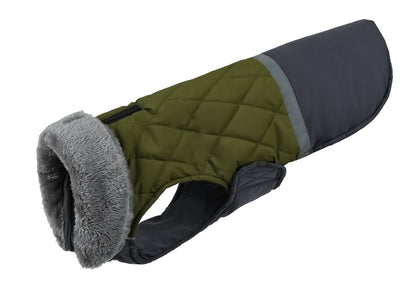 Waterproof Reversible Dog Winter Coat - Plush Fleece & Warm Turtleneck
