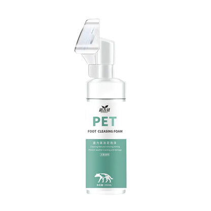 No-Rinse Foaming Paw Cleaner for Dogs & Cats - Deep Clean Silicone Brush