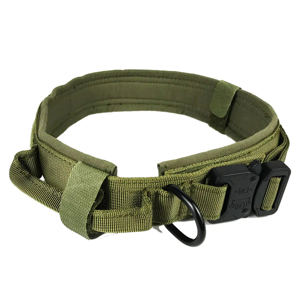 Heavy-Duty Tactical Dog Collar - Adjustable Military-Grade with Control Handle