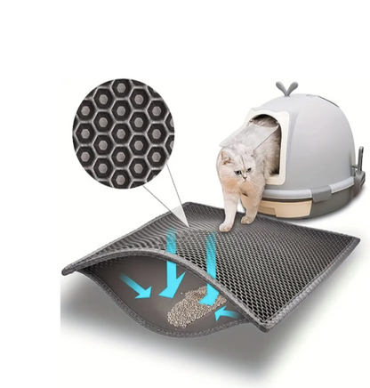 Non-Slip Litter Trapping Mat for Cats - Waterproof & Easy Clean