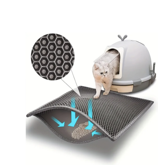 Non-Slip Litter Trapping Mat for Cats - Waterproof & Easy Clean