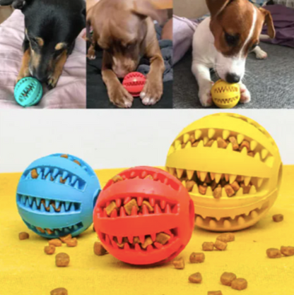 Treat Dispensing Dog Toy Ball - Teeth Cleaning & Interactive