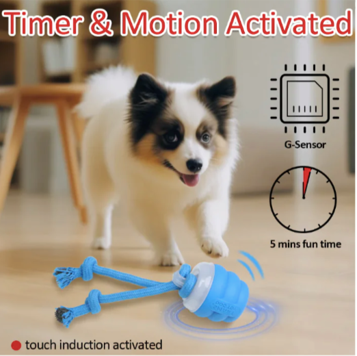 Smart Rolling Dog Ball - USB Rechargeable Interactive Squeaky Toy