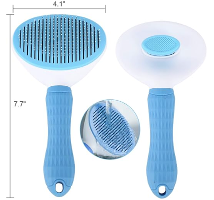 Self-Cleaning Deshedding Brush for Dogs & Cats