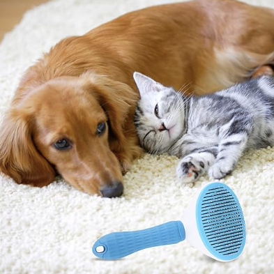 Self-Cleaning Deshedding Brush for Dogs & Cats