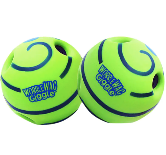 The Wobble Wag Giggle Ball - Interactive Rolling Dog Toy