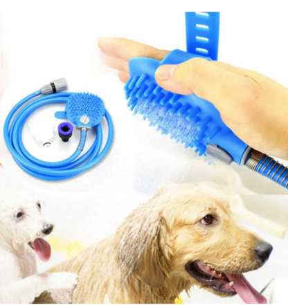 2-in-1 Pet Shower Sprayer & Brush - Easy Bathing for Dogs & Cats