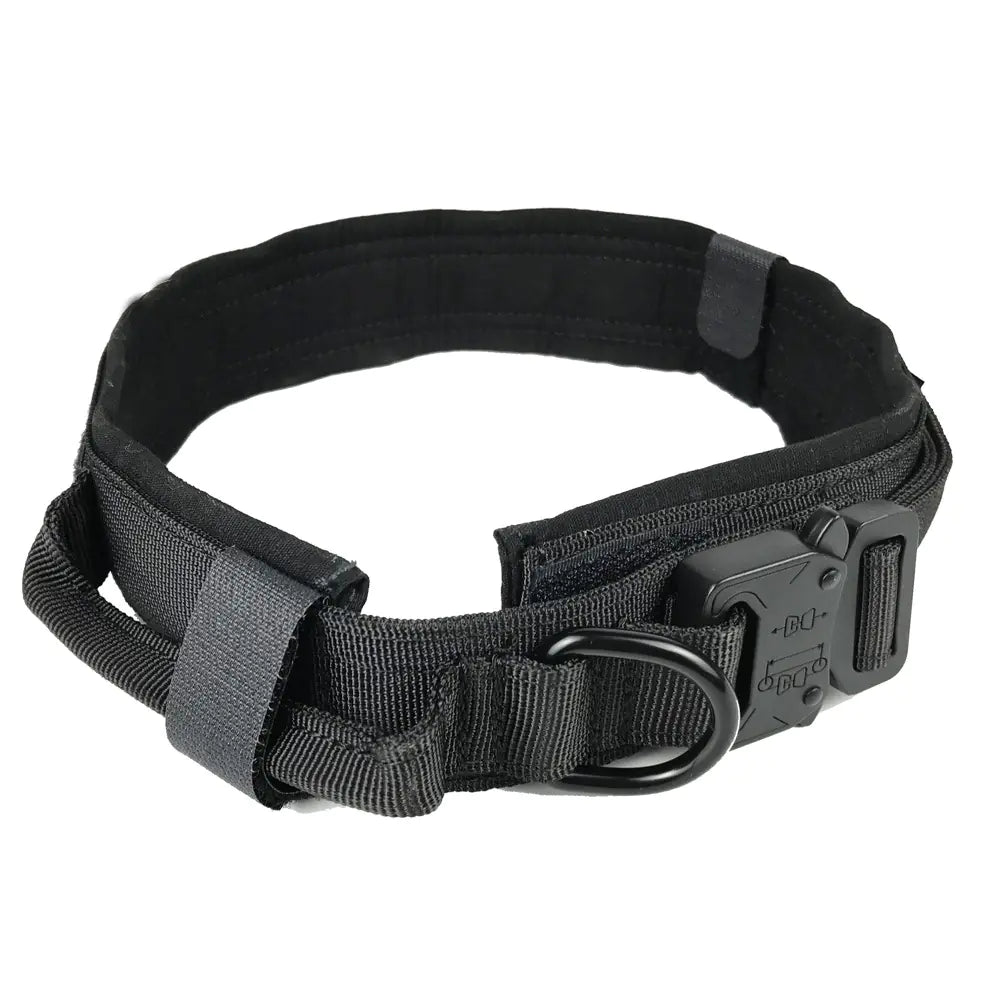 Heavy-Duty Tactical Dog Collar - Adjustable Military-Grade with Control Handle