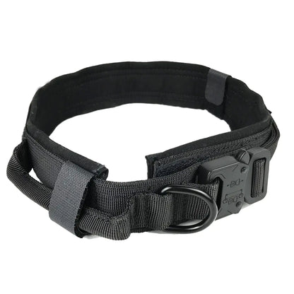 Heavy-Duty Tactical Dog Collar - Adjustable Military-Grade with Control Handle