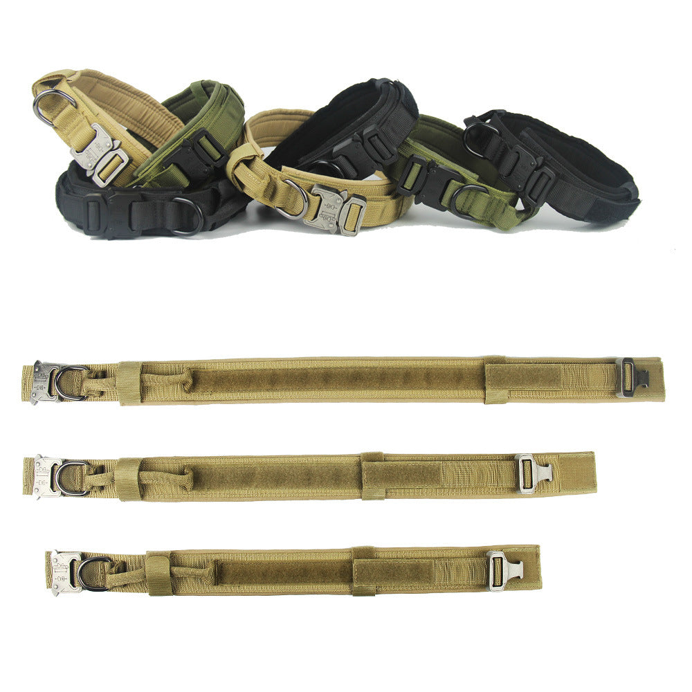 Heavy-Duty Tactical Dog Collar - Adjustable Military-Grade with Control Handle