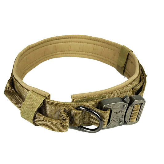 Heavy-Duty Tactical Dog Collar - Adjustable Military-Grade with Control Handle