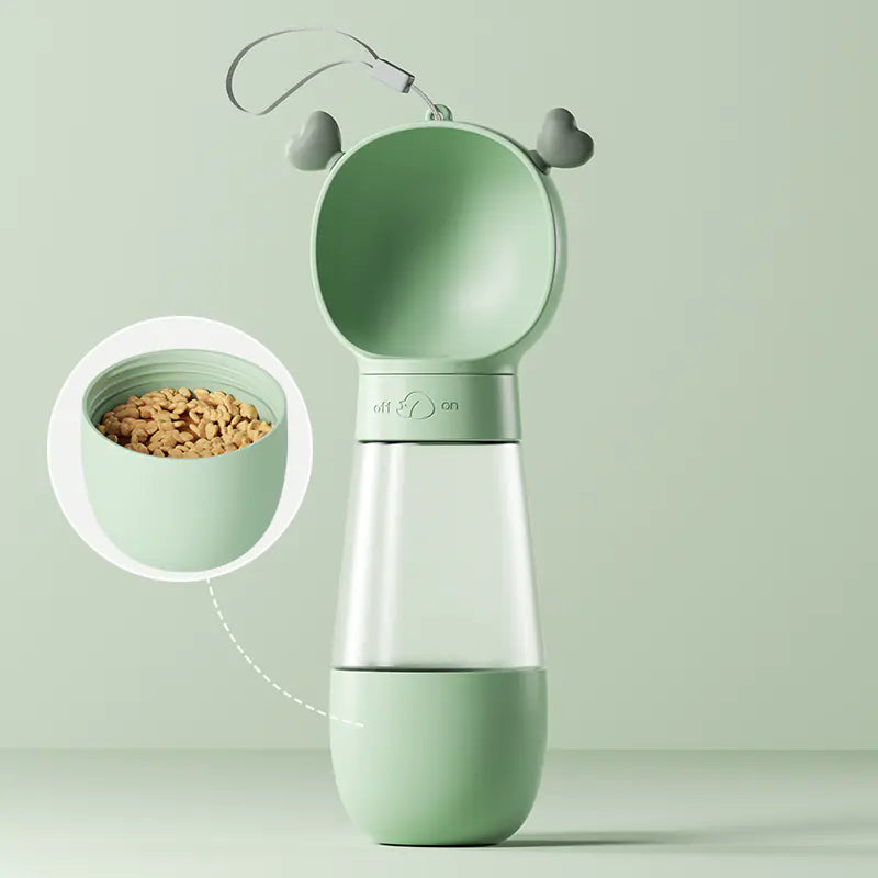 Portable Pet Water Bottle & Food Container - Travel Essentials
