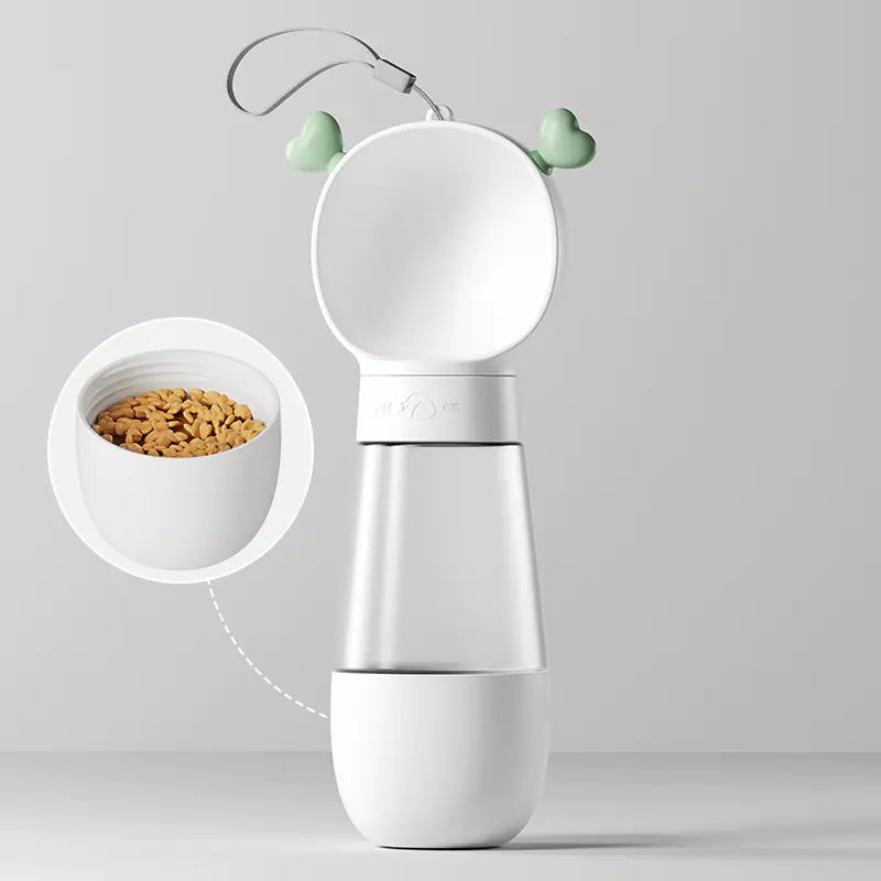 Portable Pet Water Bottle & Food Container - Travel Essentials