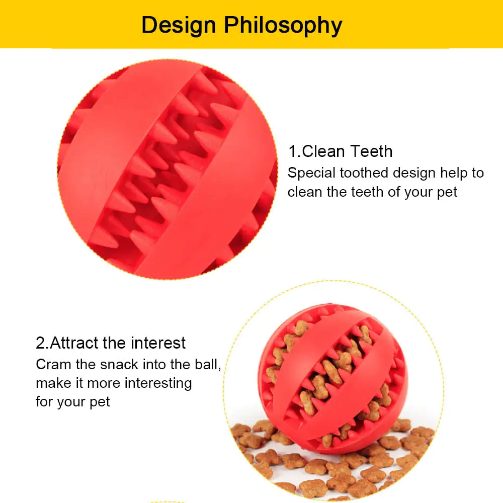Treat Dispensing Dog Toy Ball - Teeth Cleaning & Interactive