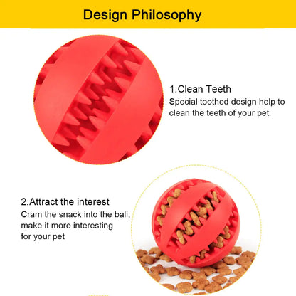 Treat Dispensing Dog Toy Ball - Teeth Cleaning & Interactive